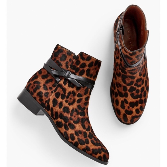 Talbots Shoes - Talbots Tish wrap tie calf hair ankle boots shoes size 7